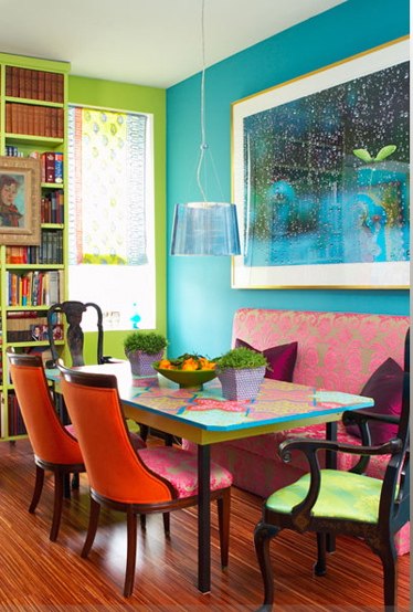 Cozy And Colorful Dining Room