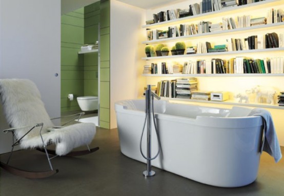 Cozy Library In Your Bathroom