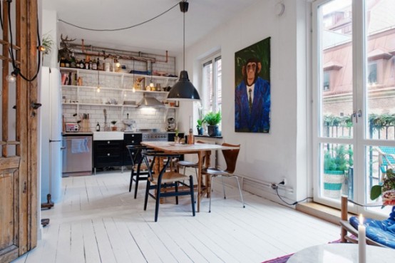 Cozy Swedish Apartment With A Humorous Character