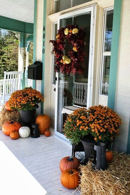 It's a great idea to add a personal touch to a store-bought wreath color-coordinated real and faux materials, including twigs, pumpkins, seedpods, nuts, berries, wheat and leaves.