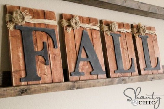 a rustic fall sign with burlap and black letters can be easily DIYed to spruce up indoor and outdoor spaces