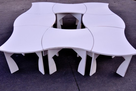 Creative Modular White Table