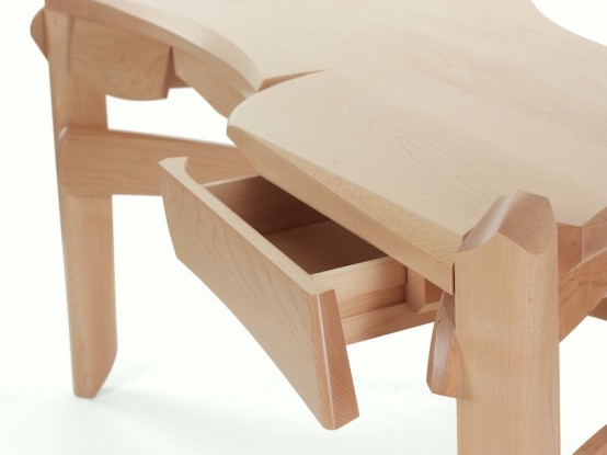 Curved Maple Desk