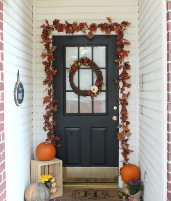 Autumn leaves could be used for decorating as indoors as outdoors.