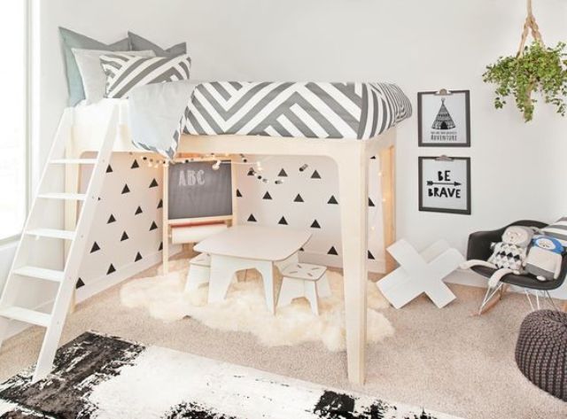 Cute mid century modern kids rooms decor ideas  11