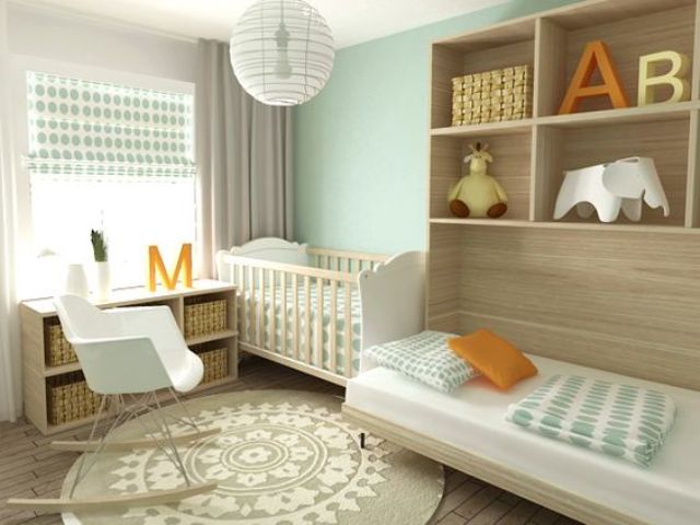 Cute mid century modern kids rooms decor ideas  24