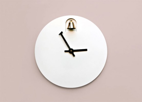 DINN: A Minimalist Clock With A Brass Bell
