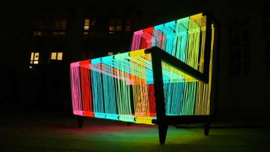 Illuminated Armchair That Could Flash On and Off – Disco Chair