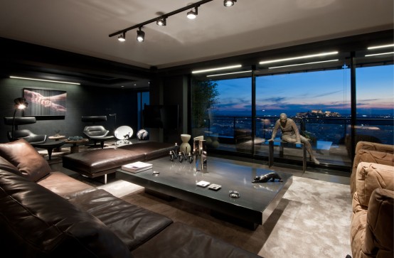 Dramatic And Luxurious Skyfall Apartment In Dark Colors