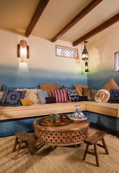 a relaxed Moroccan living room design