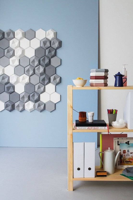 Edgy Hexagonal Concrete Tiles For Eye-Catching Decor