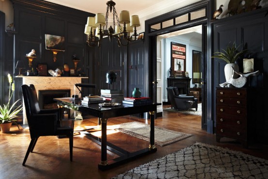 Elegant Dark Interior Design In The 20s Style