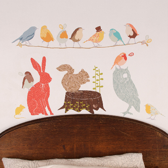 Cute Fabric Wall Stickers For Kids Rooms