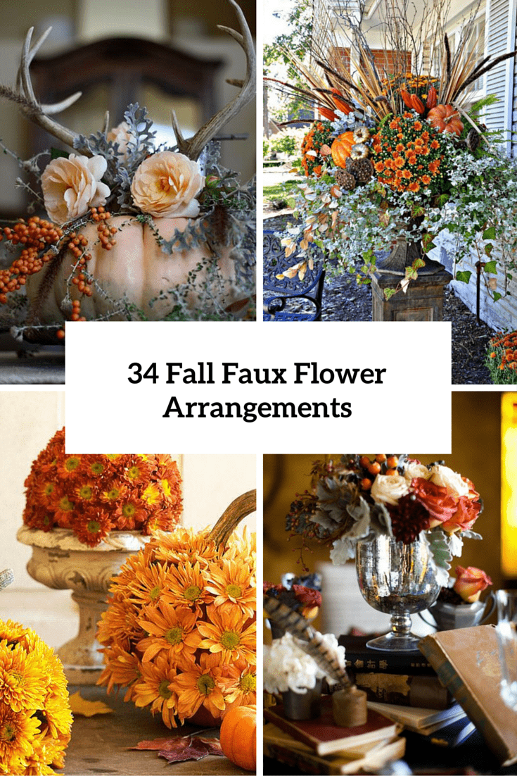 Fall Faux Flower Arrangements