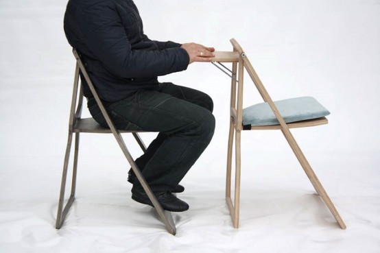 Functional Sleek Chair Of A Flat Sheet Of Wood