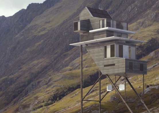 Futuristic Self Sustaining House On Stilts
