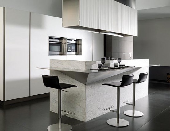 Kitchen with Fronts Made of Corian – G975 from Gamadecor
