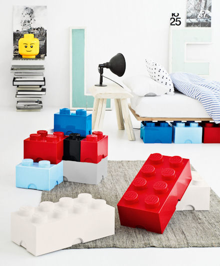 Giant LEGO Bricks As Modular Storage Box System