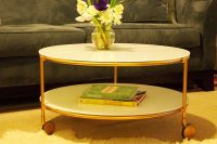 golden IKEA Strind table