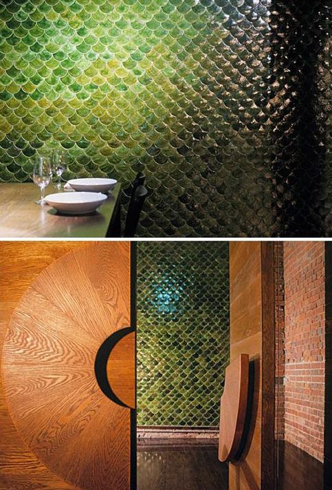 Gorgeous and eye catching fish scale tiles decor ideas  13