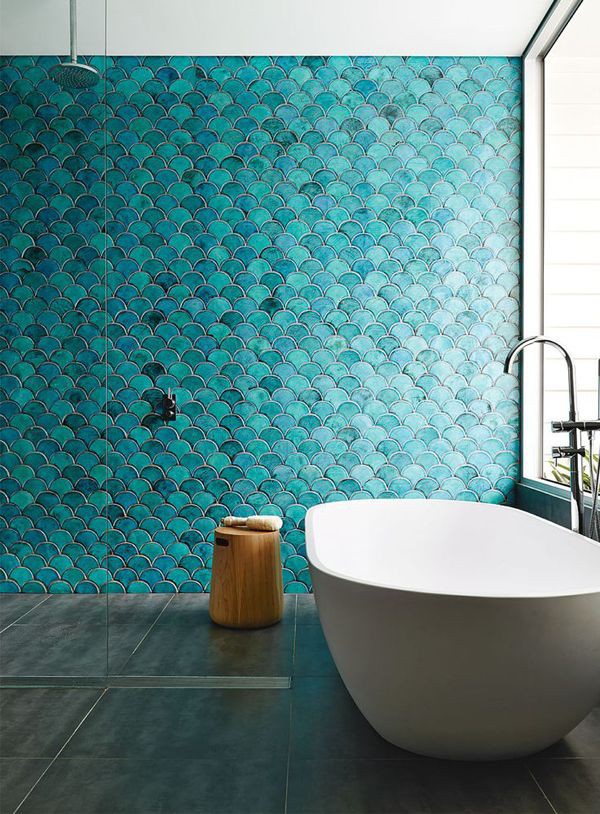Gorgeous and eye catching fish scale tiles decor ideas  6