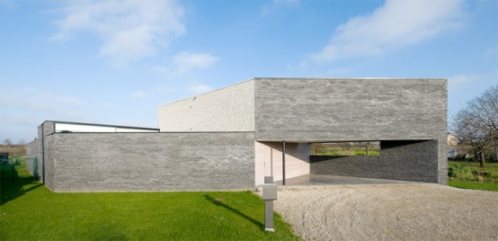 Gray Parallelogram House Design