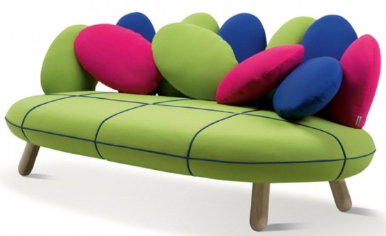 Gumdrop-Looking Sofa In Vivid Colors