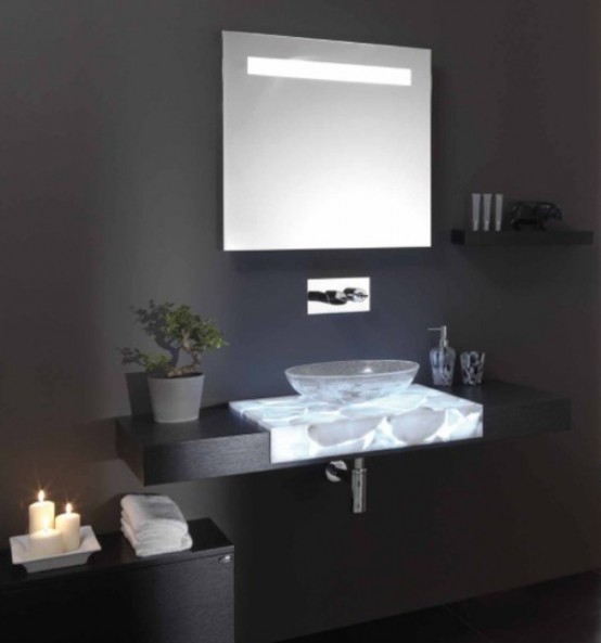 Half Transparent Countertops For Your Bathroom