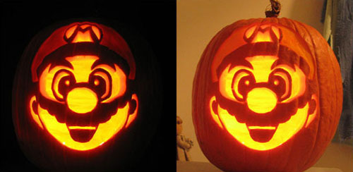 For all those Nintendo freaks - Super Mario carving.