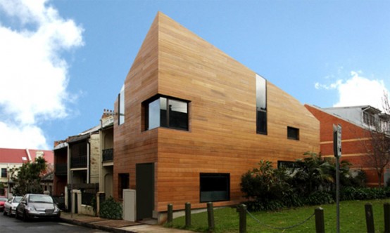 Contemporary House Design Clad in Hard Timber