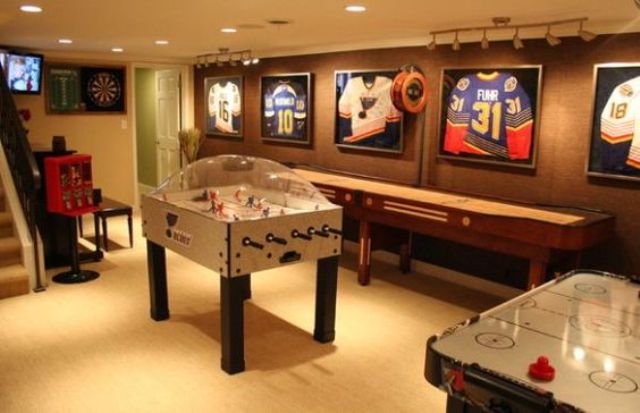 Hockey inspired game room