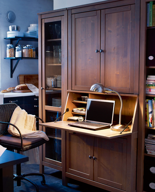 Home office could be on a kitchen especially with using smart funriture like a foldable desk
