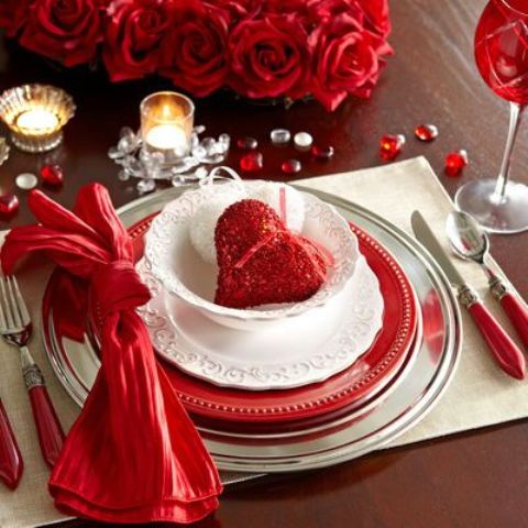 Hot Red Valentine Decor Ideas