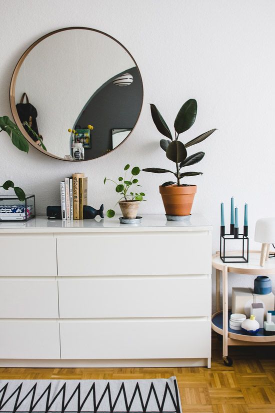 boho and mid-century modern spaces can also fit IKEA Malm dressers easily