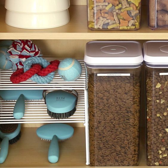 How to organize all your pet supplies comfortably ideas  3