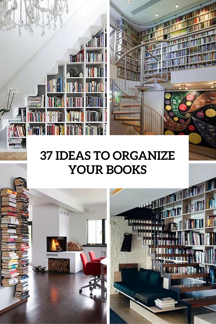 ideas to organize your books at home cover