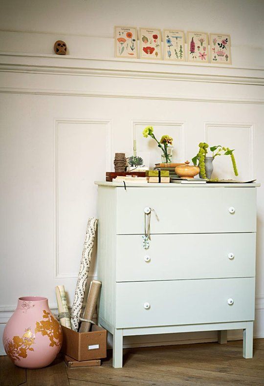 A simple mint painted Tarva dresser for a tender pastel touch in your space