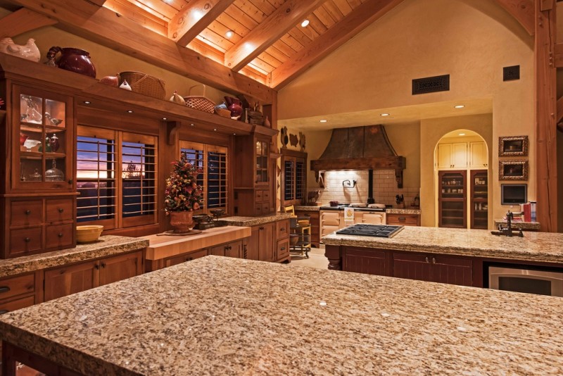 Incredible barn mansion made of wood and stone in utah  10