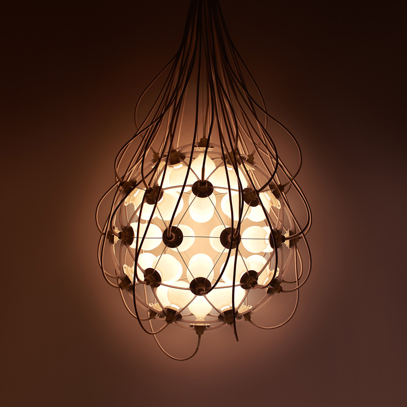 Industrial birth pendant lamp inspired by an ovum  1