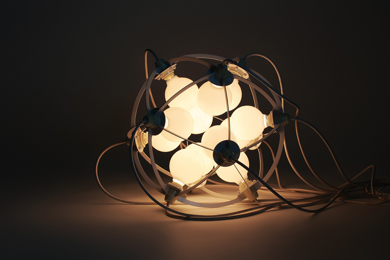 Industrial birth pendant lamp inspired by an ovum  2