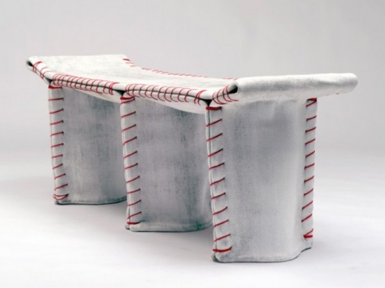 Industrial Concrete Sewn Furniture by Florian Schmid