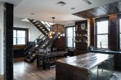 Industrial Masculine Penthouse In New York