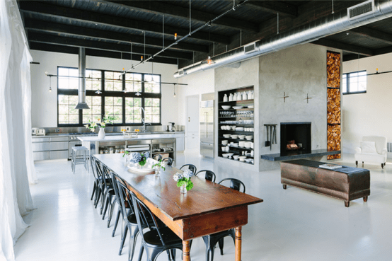 Industrial Space Turned Into A Cozy Open Plan Home