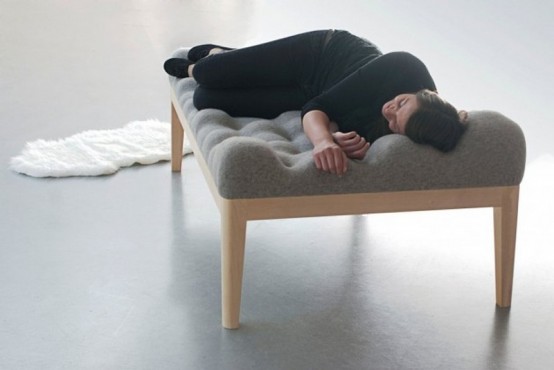 Inviting Upholstered Kulle Daybed With An Uneven Surface