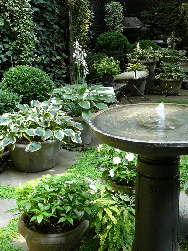 A bowl like fountain is a beautiful idea for many gardens and backyards, it doesn't take much space but it lets you enjoy the sound of falling water