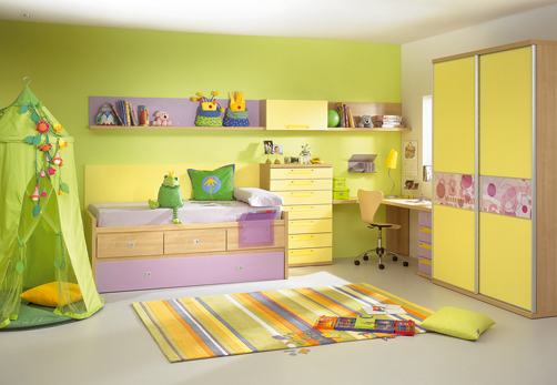 Kids Room Decor Yellow Green