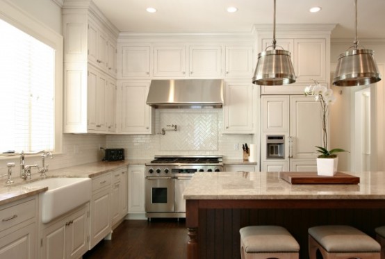 Don't forget that pendant lights is the best way to highlight your awesome kitchen island.