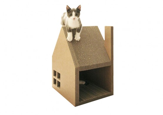 Krabhuis Cardboard House For Cats To Scratch