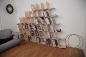 L Shelf System Made From Simple Bent Wood Pieces