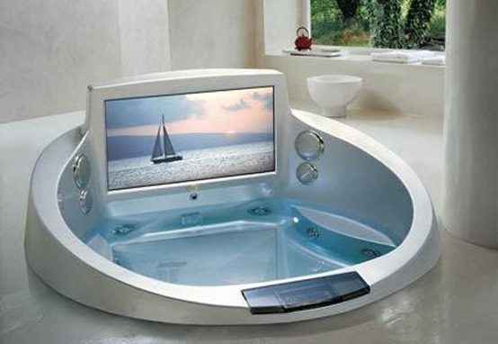 5 Cool Bathtubs with Built-In TVs